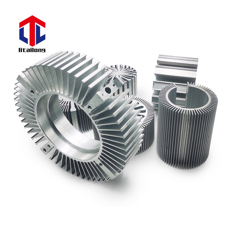 Factory custom heat sinks LED light round heatsink pipe radiator extrusion aluminum profiles industrial extrusion heat sink