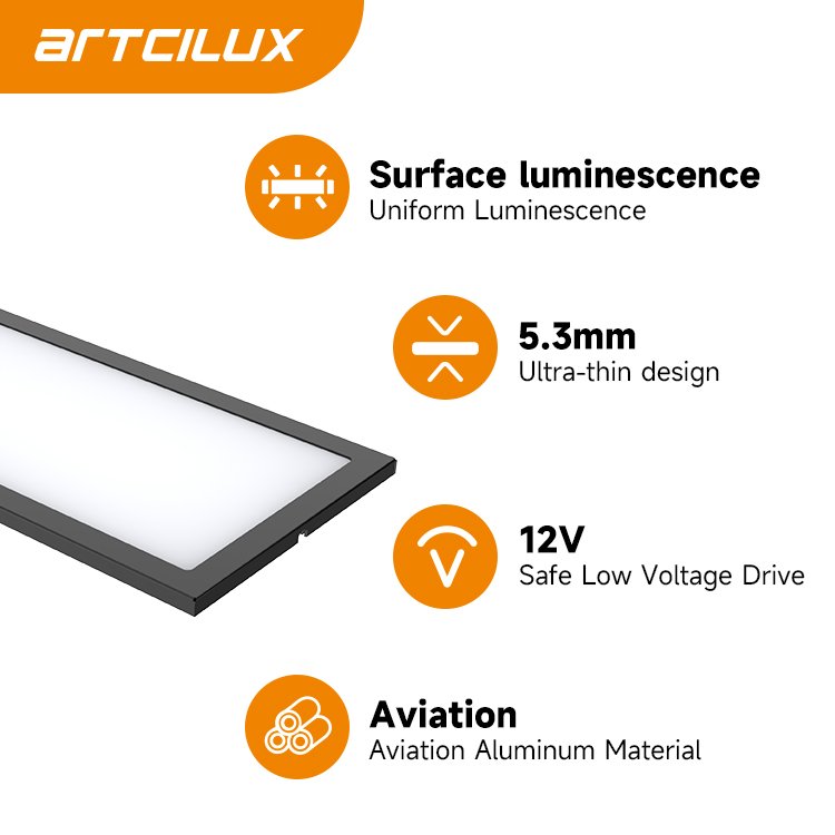 Hot Sale Ultra-thin Light Thickness Only 5.3mm All Metal Body Aluminum Profile LED Light SMD4013 Kitchen Cabinet