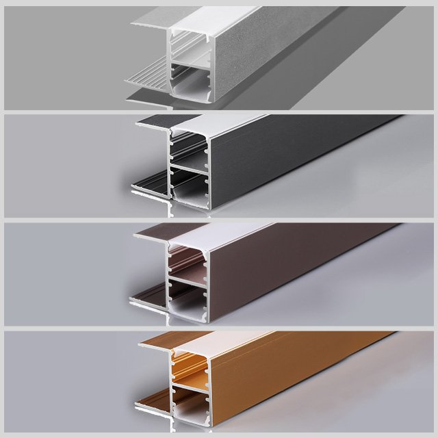 C01Two Layer Double-sided luminescence Led Aluminium alloy Profiles Aluminum Profile for Kitchen Cabinet
