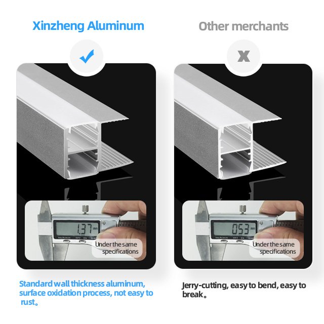 C01Two Layer Double-sided luminescence Led Aluminium alloy Profiles Aluminum Profile for Kitchen Cabinet