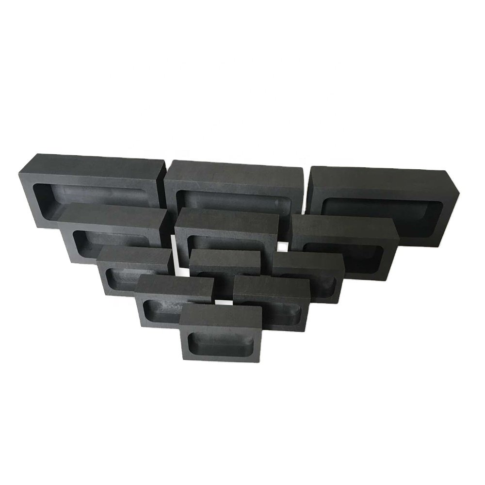 Graphite Ingot Mold, High Purity Refining Graphite, Melting Casting Mold for Gold Silver Aluminum Copper Brass Zinc Plumbum and