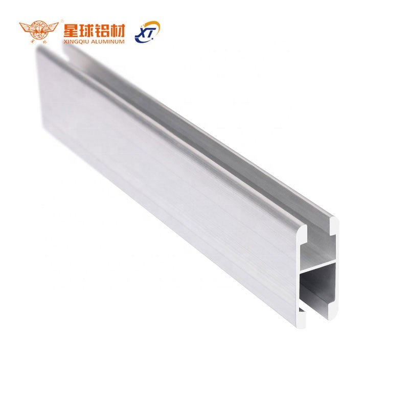 OEM Extruded Aluminium Profile Showcase Sliding hardware Track Assembly Upper and Lower Track