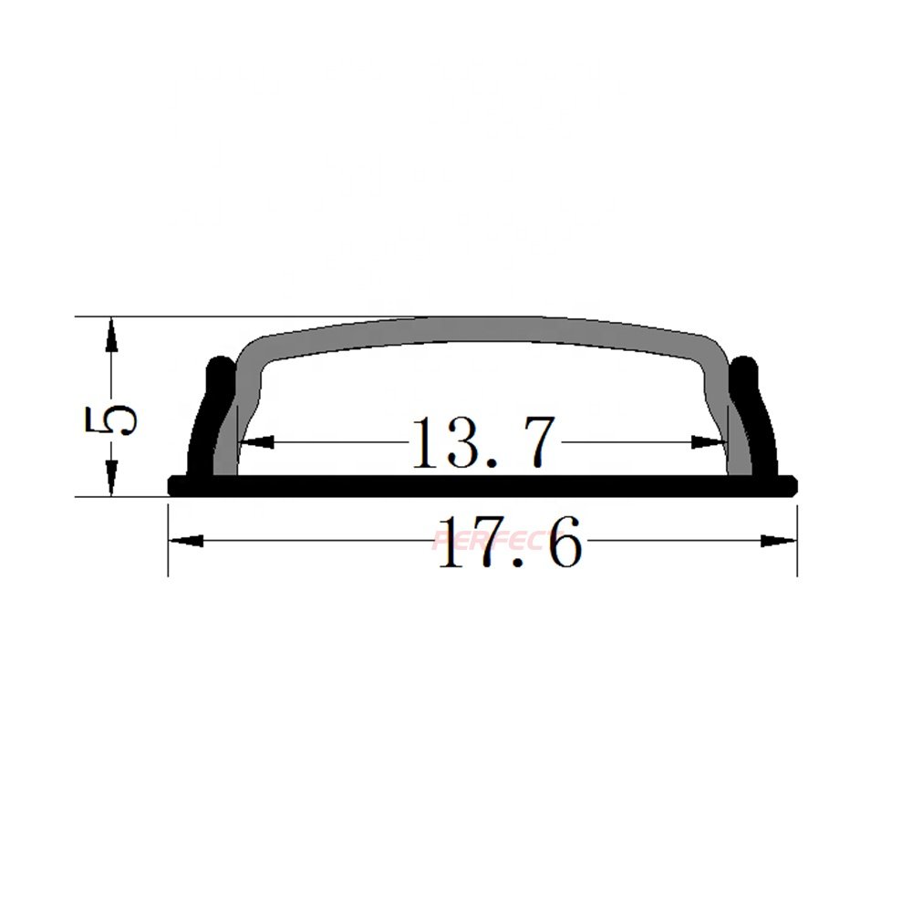 Bendable aluminum profile specially designed for flexible led strip light