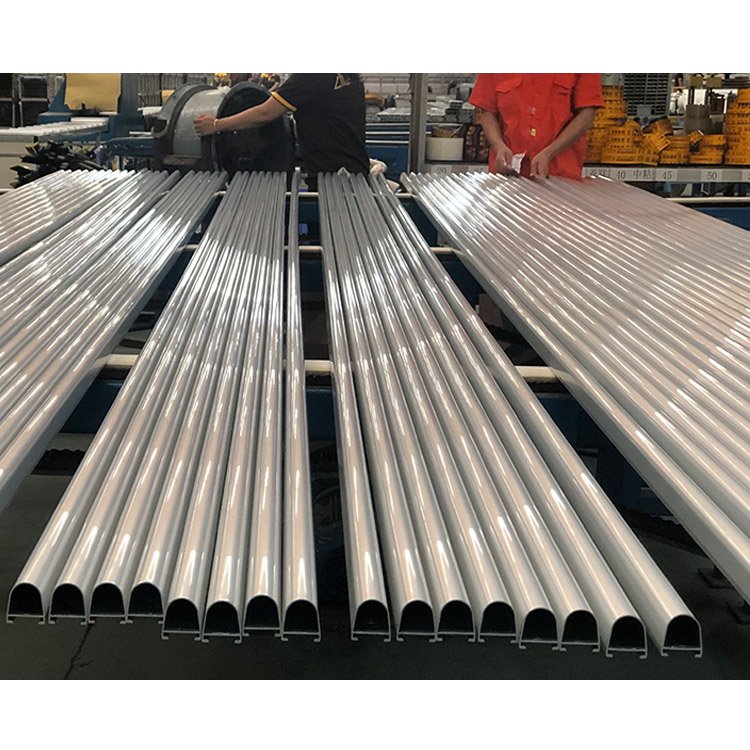 Powder coated aluminium pipe tube , aluminium hollow section for tent pole, awning , ceiling T bone / aluminum pipe factory