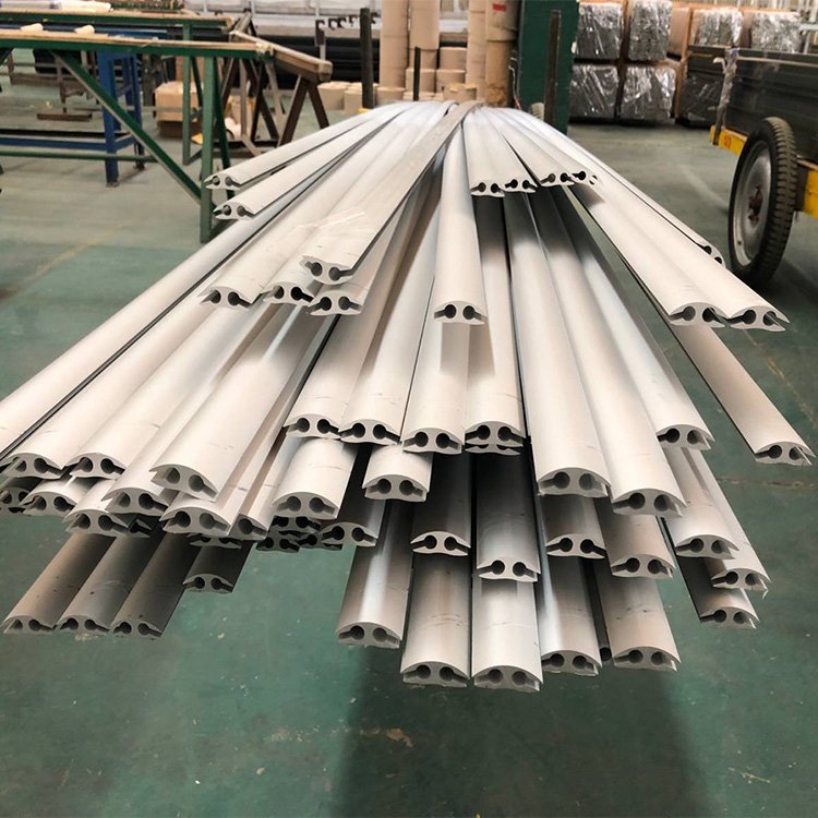 Powder coated aluminium pipe tube , aluminium hollow section for tent pole, awning , ceiling T bone / aluminum pipe factory
