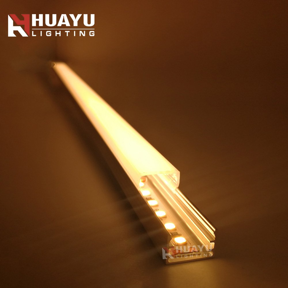 Recessed mounting LED Aluminum profile with led strip light U square shape profile channel extrusions for ceiling decoration