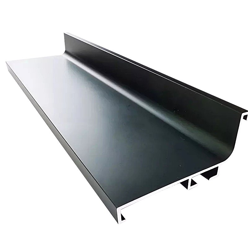 Aluminum Profile Edge Handle Black Gold Cnc Machined Milling Aluminium Profile Handle For Kitchen Cabinet
