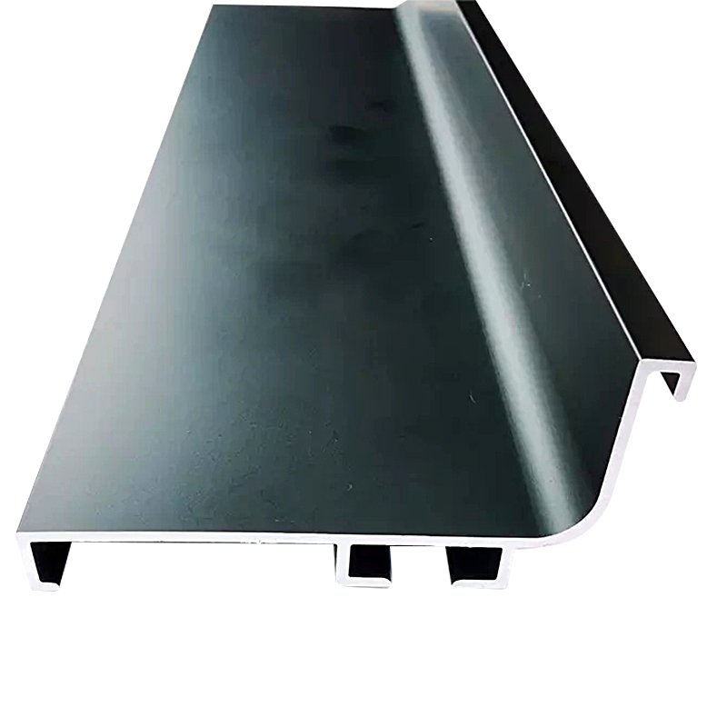 Aluminum Profile Edge Handle Black Gold Cnc Machined Milling Aluminium Profile Handle For Kitchen Cabinet