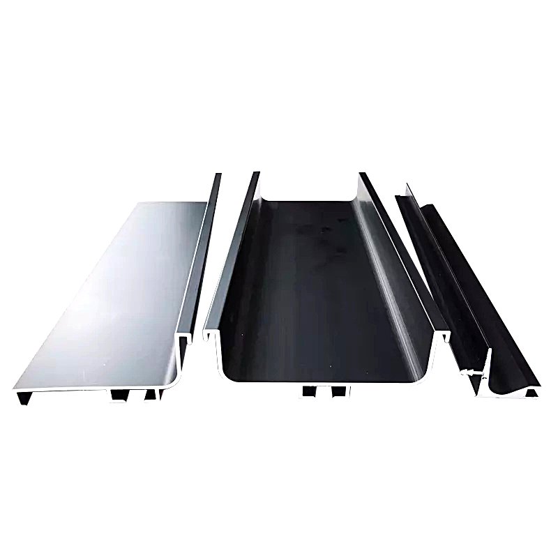 Aluminum Profile Edge Handle Black Gold Cnc Machined Milling Aluminium Profile Handle For Kitchen Cabinet