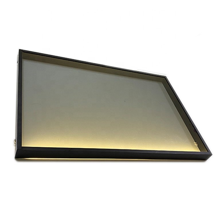 Hot Products LED Glass Shelves Aluminum Frame Customized Lamp Cabinet LED Glass Frame Door Frame Wardrobe LED Aluminum Profile