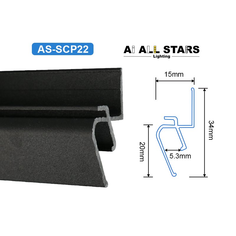 PVC Stretch Fabric Ceiling Film LED Lighting Aluminum Profile Stretch Ceiling Factory Price Stretch Tension Ceiling Profiles