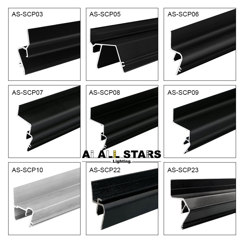 PVC Stretch Fabric Ceiling Film LED Lighting Aluminum Profile Stretch Ceiling Factory Price Stretch Tension Ceiling Profiles