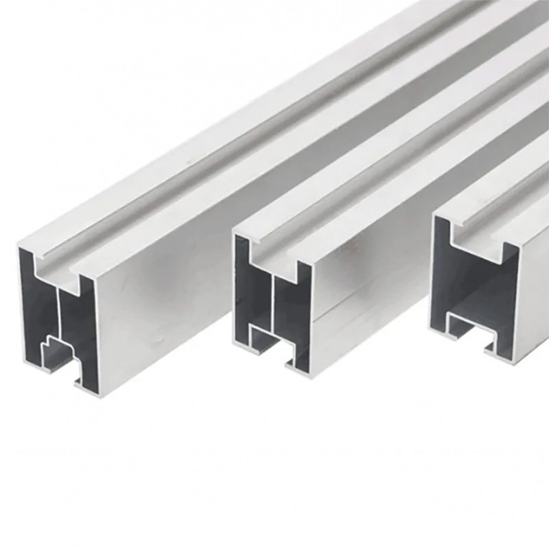 CNC 6063 Aluminum Extrusion Led Profile Aluminum Solar Guide Rail Profile Aluminum Extrusion Track Rail Solar Energy Systems
