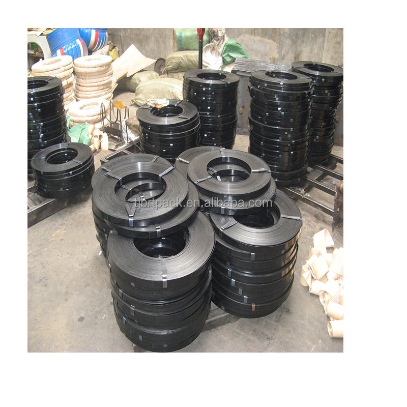 5/8 3/4 1/2 Hoop Iron Metal Steel Strap Packaging Black painted Waxed Steel Strapping