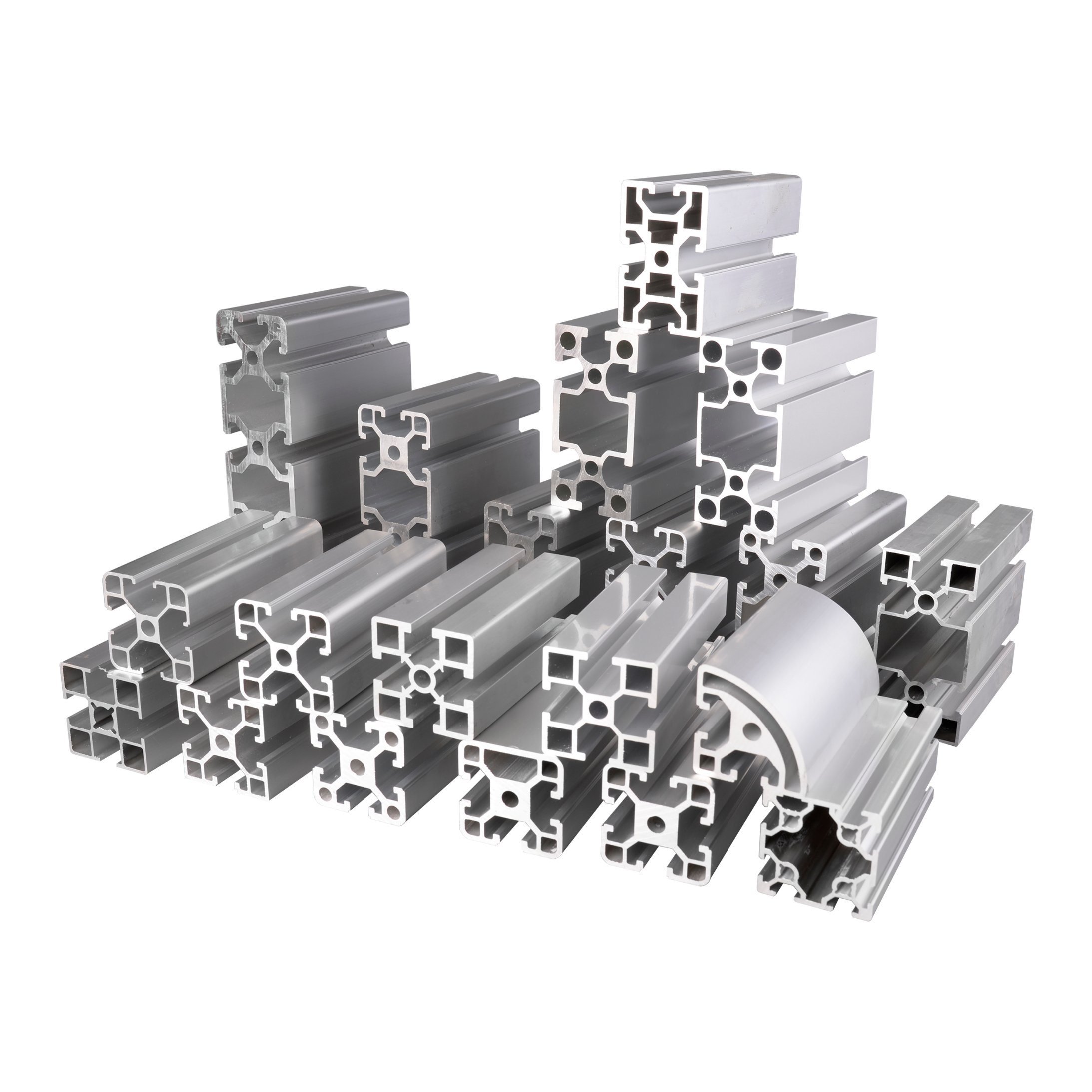 100100 T-slot European standard aluminum extrusion frame aluminium extrusion silver anodized T linear rail