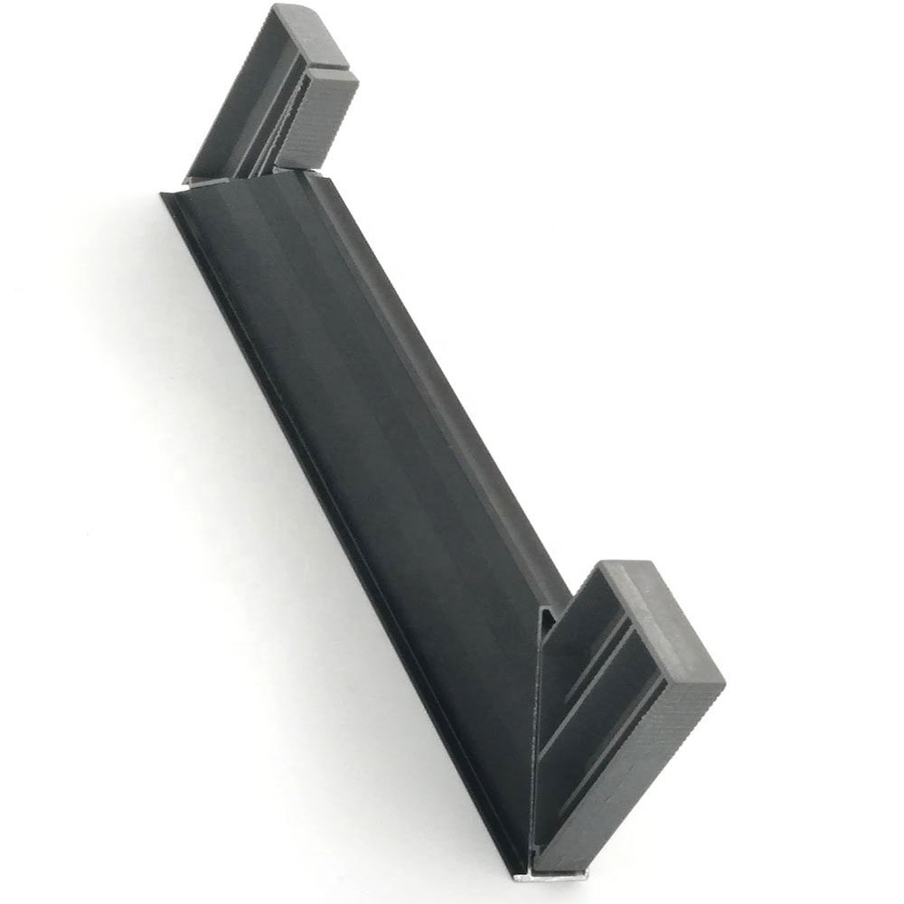 Matte black aluminum extrusion profile wardrobe kitchen cabinet glass door and window frame aluminum profiles