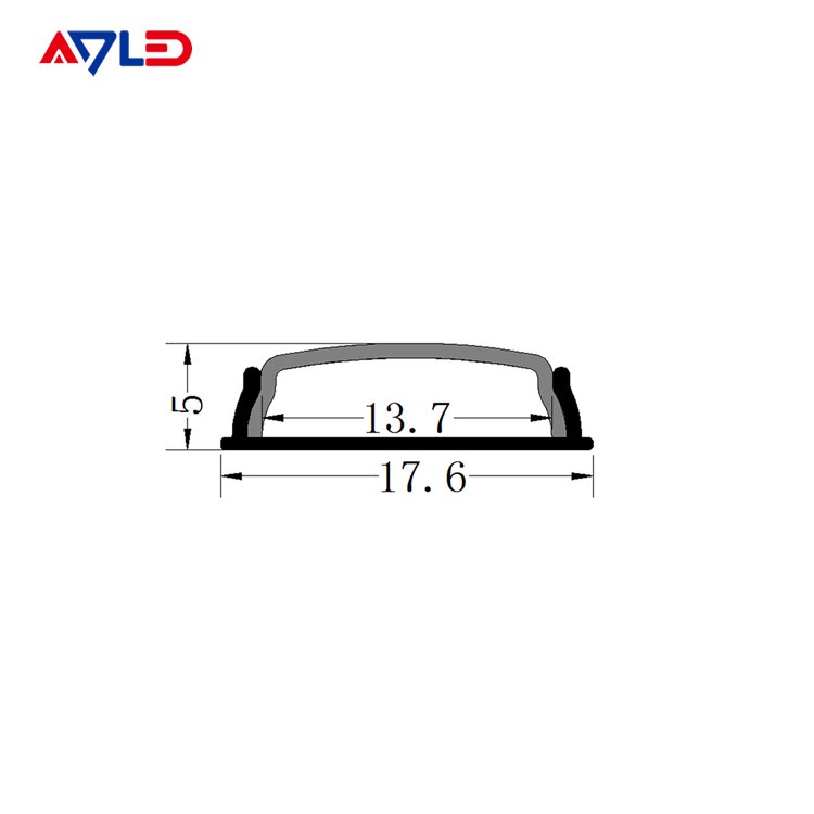 1705 Curved Aluminum Profile with PC Cover & Diffuser - Flexible LED Strip Lighting Solution