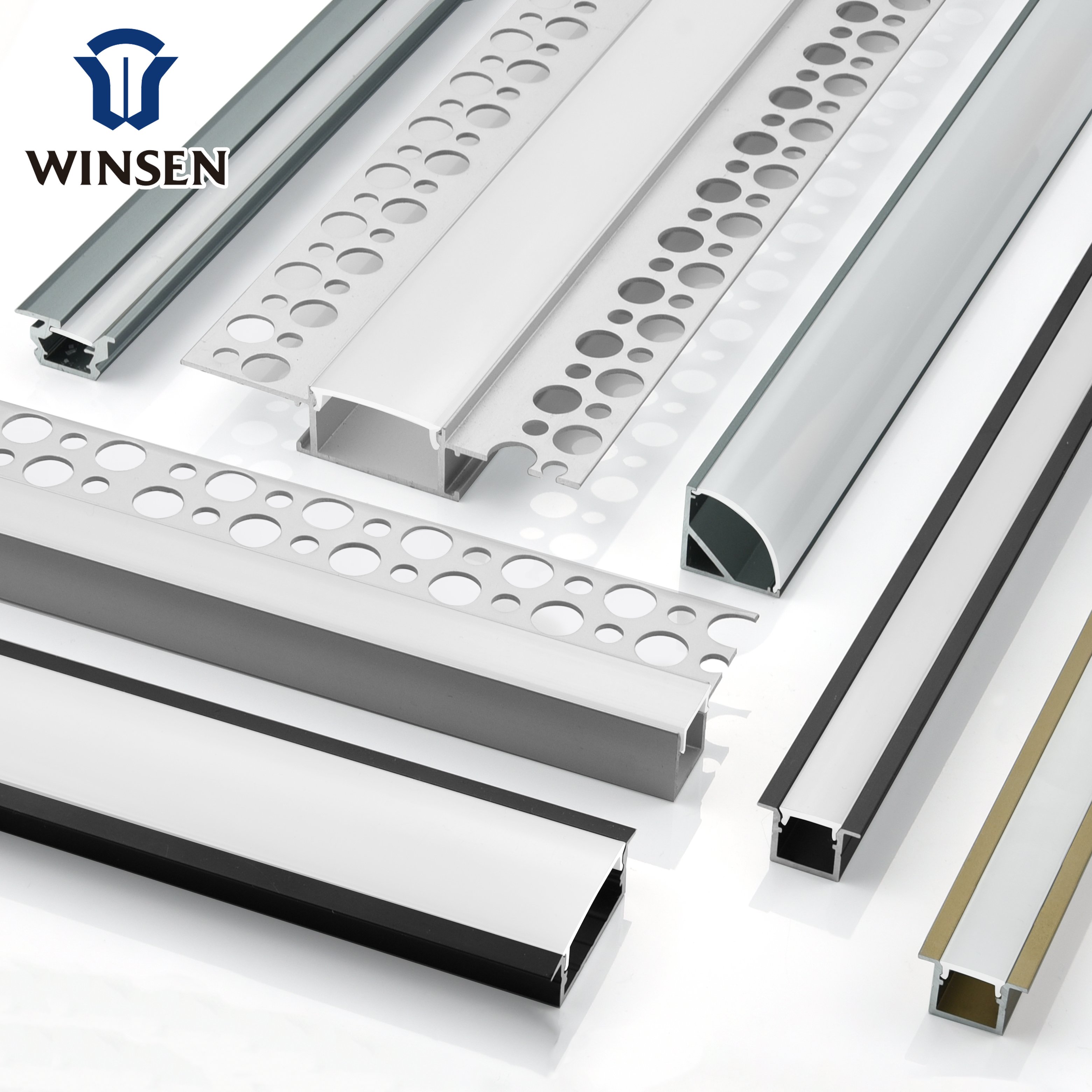 B019 For Ceiling Linear Light Aluminum Profile Channel Extrusion Heat Sink PC Diffuser Cove Recessed LED Aluminium Profile