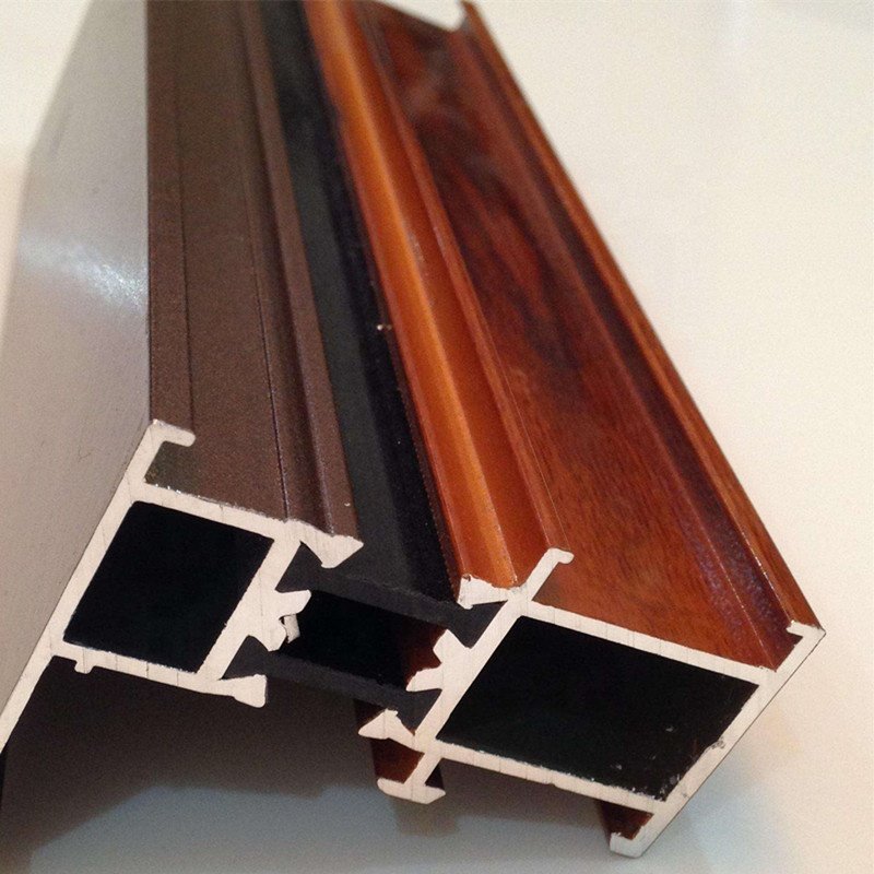 Shengxin Wooden Grain Aluminum Tube Wood Color Aluminium Profiles for Fence aluminium hidden track for sliding door