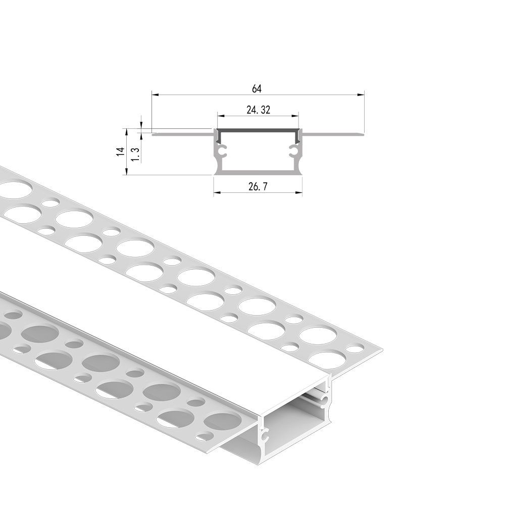 KC Hot Selling Customize Surface Mounted Flexible Aluminum Profile PC Cover Led Linear Strip Light
