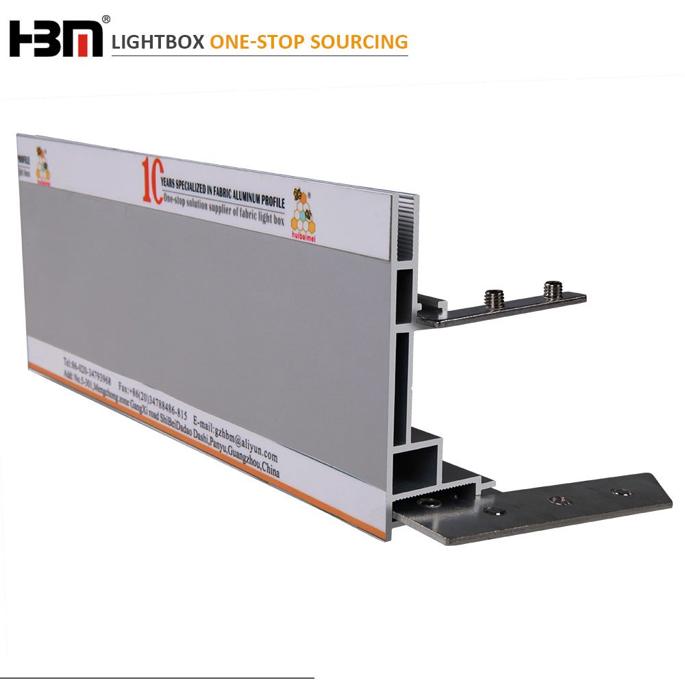 aluminum profile back light lightbox exhibition fabric frame system