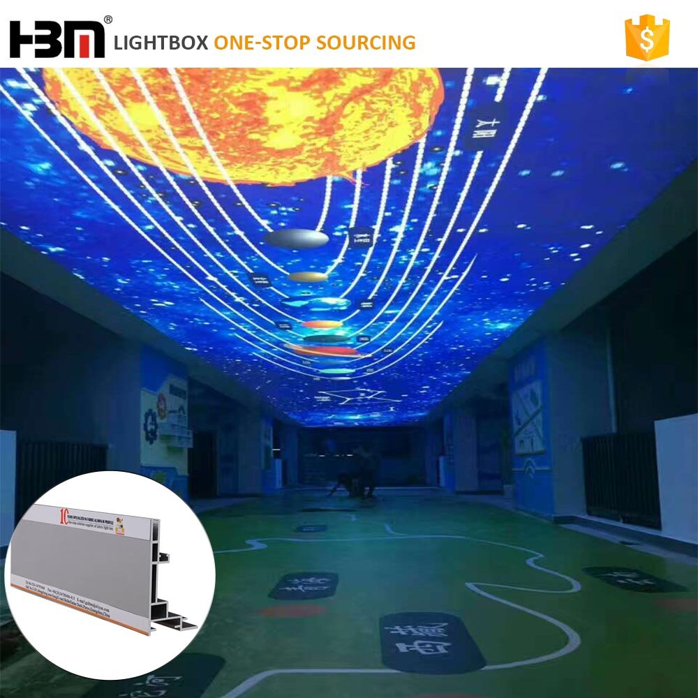 aluminum profile back light lightbox exhibition fabric frame system