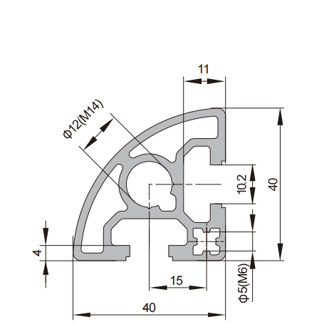 Cheap Wholesale Half Round Aluminium Corner Extrusion Profile