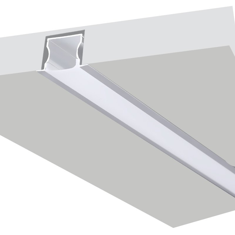 24*15Mm Square Diffused Aluminum Alloy Silver Black White Surface Mount LED Light Profile