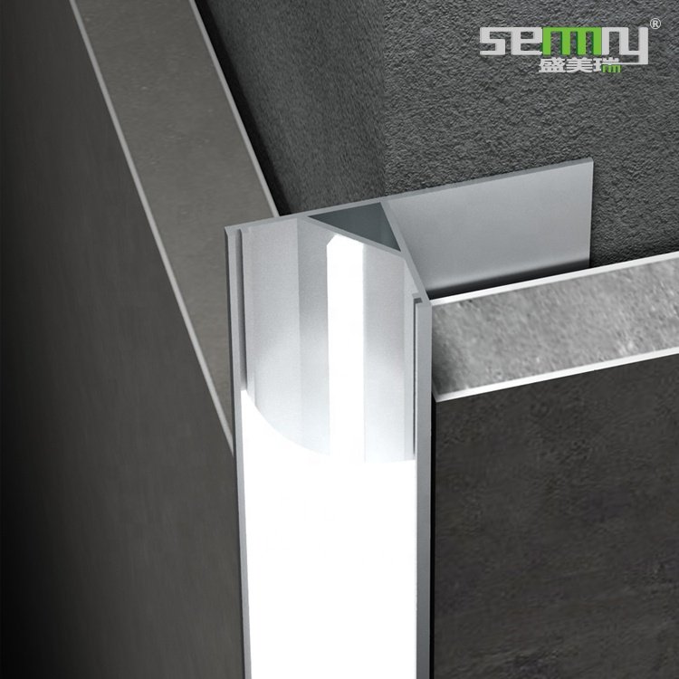 Led Aluminum Profile Strip Light Ceramic Decorative Strips Tile Trim Corner Edge Corner LED Aluminum Profiles