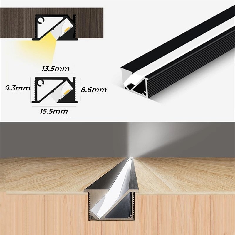 High quality led channel for lighting recessed 6063 aluminum heat sink extrusion led aluminum profile for closet/cabinet