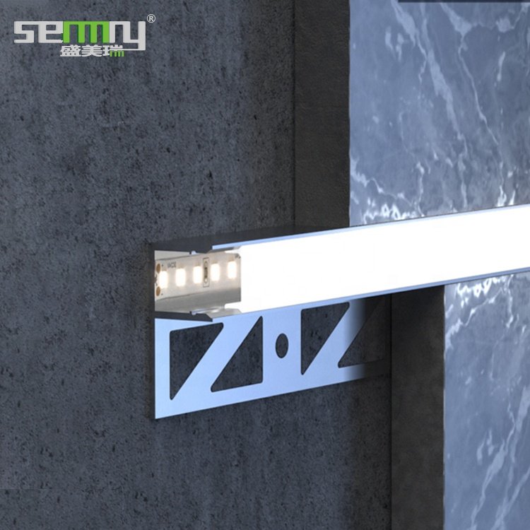 Flat Led Aluminum Profile Light For Decorations Channels Extrusions LED Strip Cove Lighting Corner Led Aluminum Profile