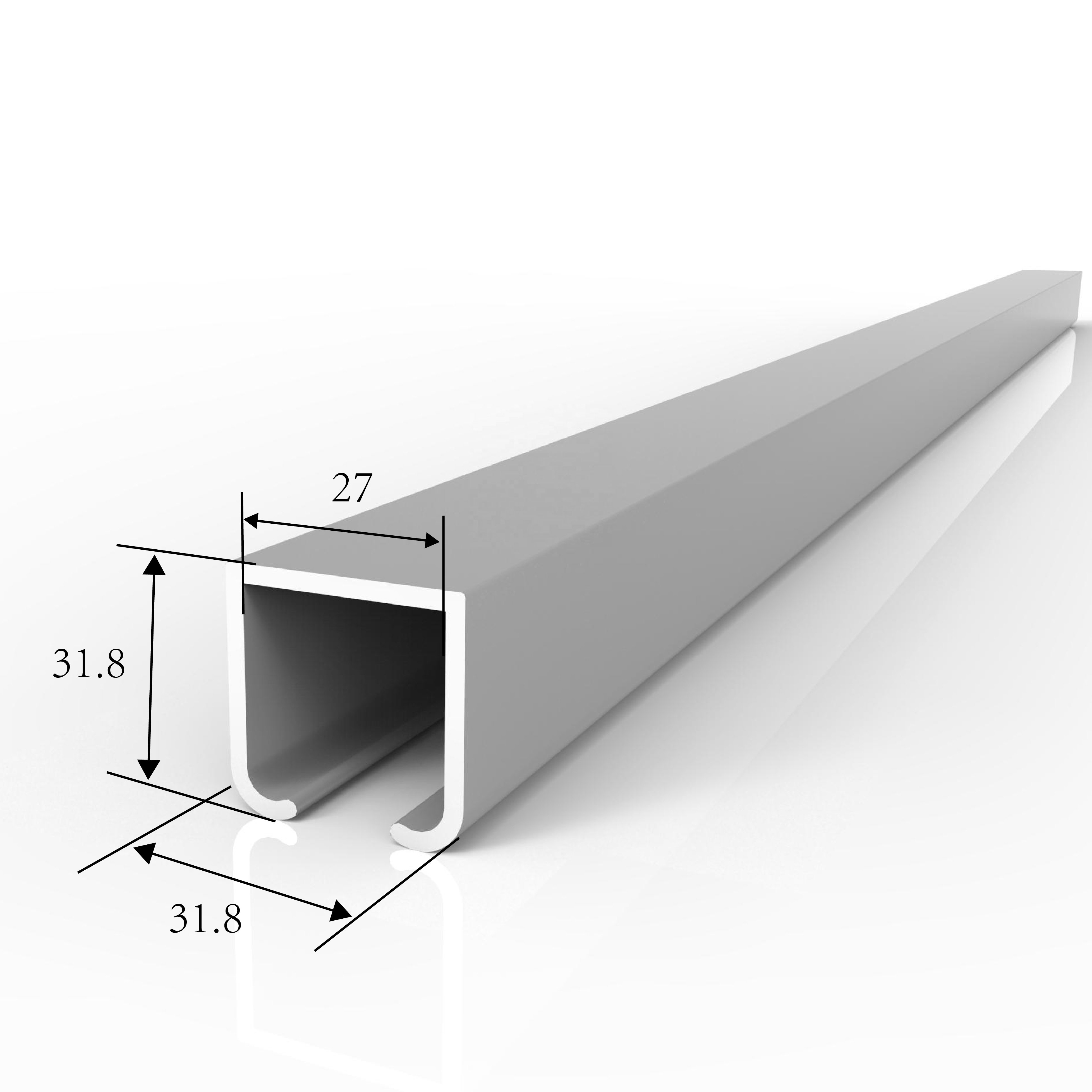 Aluminum curtain slide rail aluminum profiles for trek tingkap tiraitreking tperabotingkap tirai