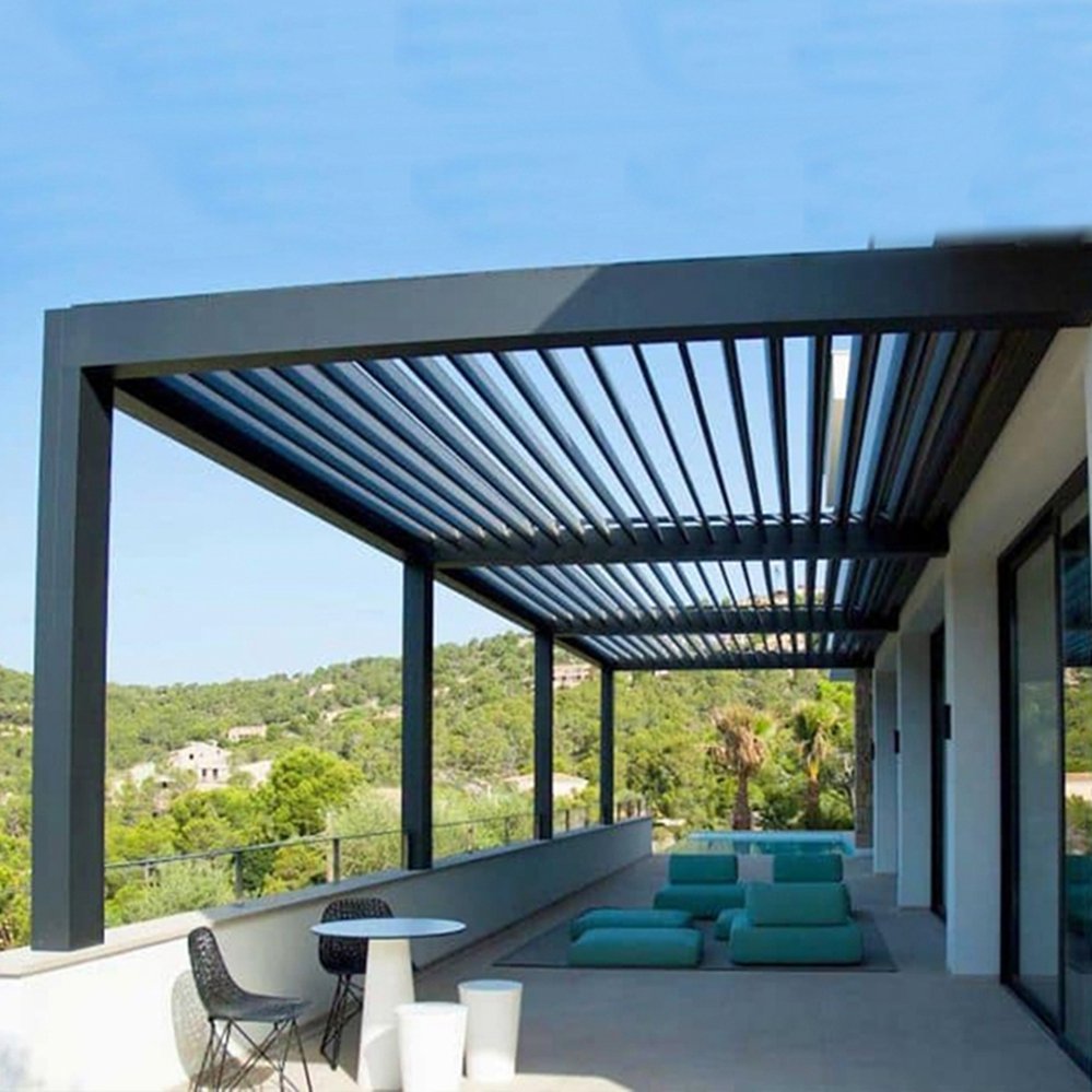 Hot sale balcony patio backyard pergolas bioclimatica exterior aluminum profile pergola aluminium outdoor waterproof