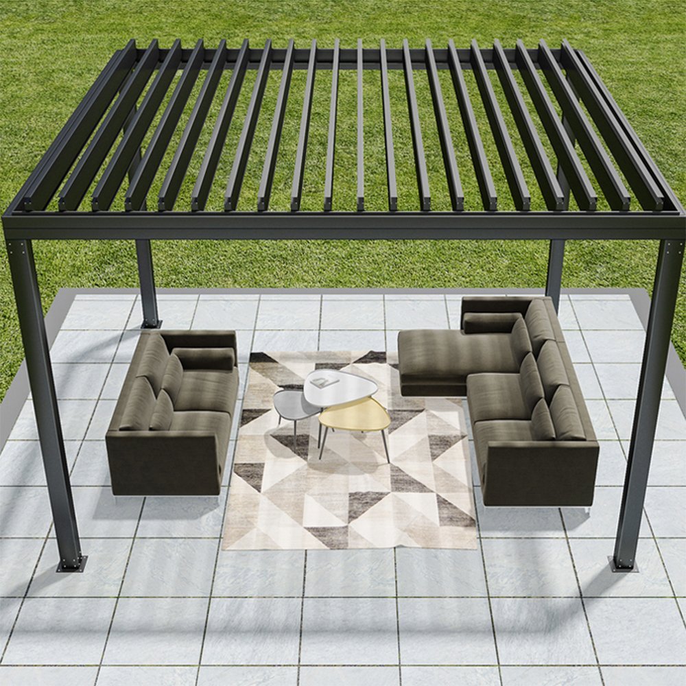 Hot sale balcony patio backyard pergolas bioclimatica exterior aluminum profile pergola aluminium outdoor waterproof