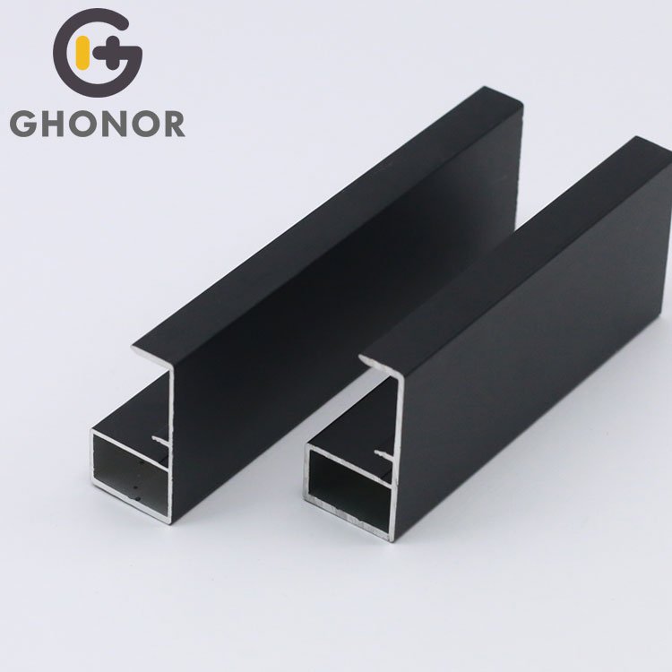 Free Sample Ghonor Wardrobe Aluminium Glass Profile for Wardrobe Glass Door