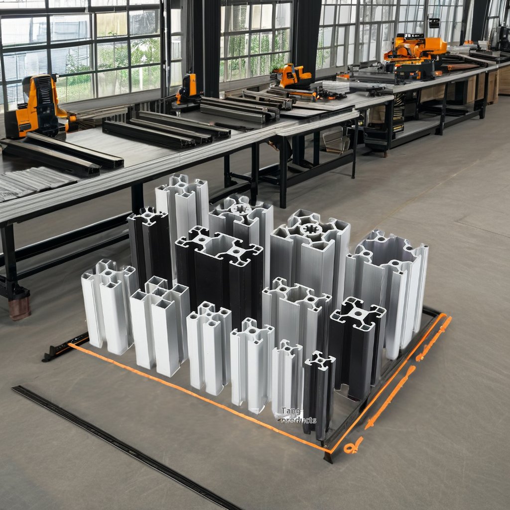 European Standard 4040 Aluminum Profile Extrusion Assembly Line 40*40 Aluminum Tube Industrial Aluminum Alloy LED Profile Light
