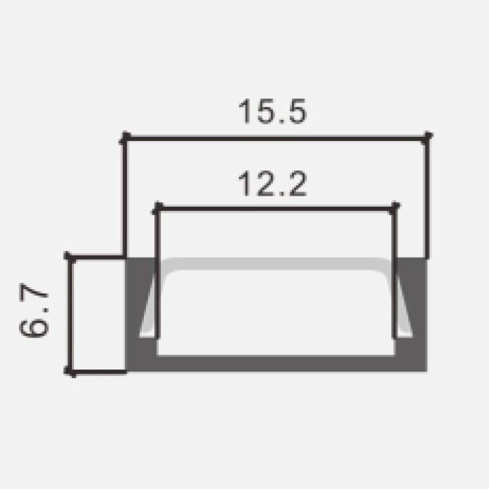 Cabinet Led Strip Light Embedded 3500k Concealed Lamp Slot U-shaped Aluminum Alloy Led Strip Light Aluminium Profile