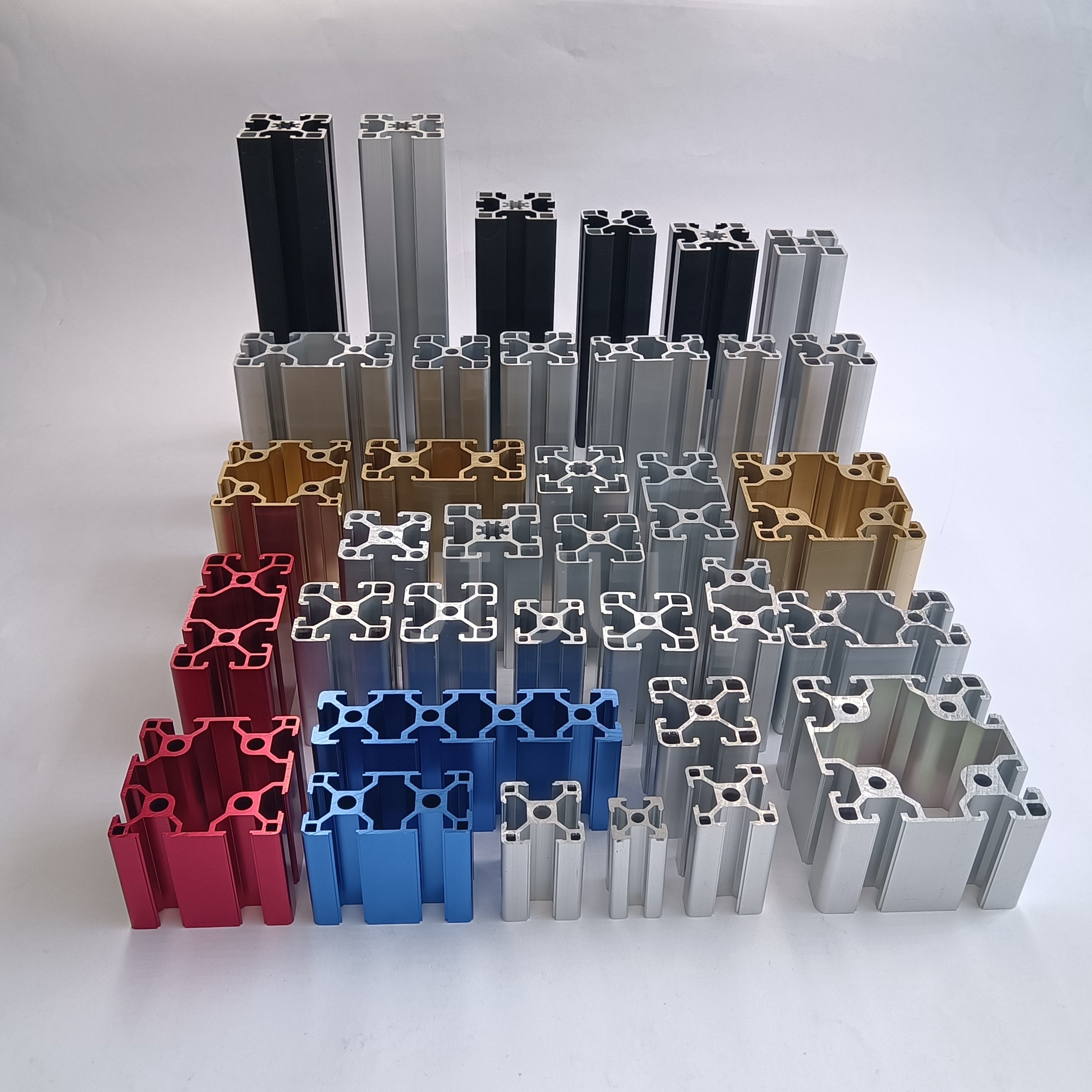 Customized Aluminum 20*20 40*40 45*45 V-slot Profiles t slot 4040 Industrial Aluminium Profiles extrusion production line
