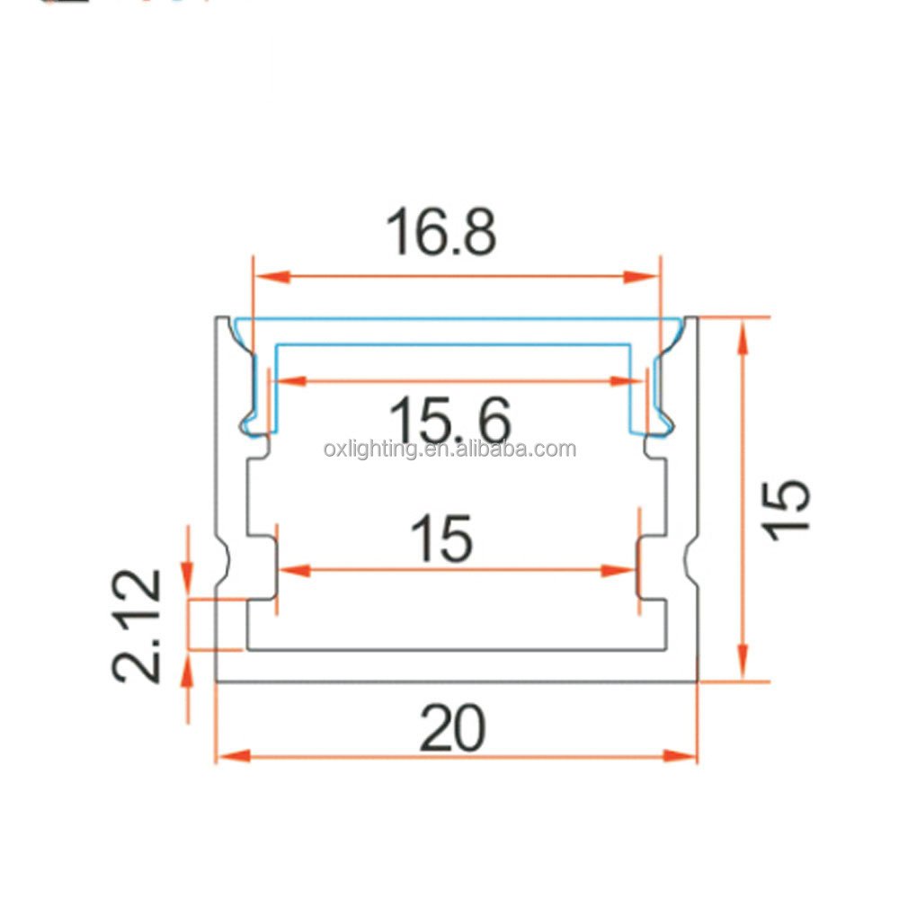 Profil Aluminium 15mm Profile Channel House Cover 3m 5m Led Profile Light Aluminum For Led Streifen