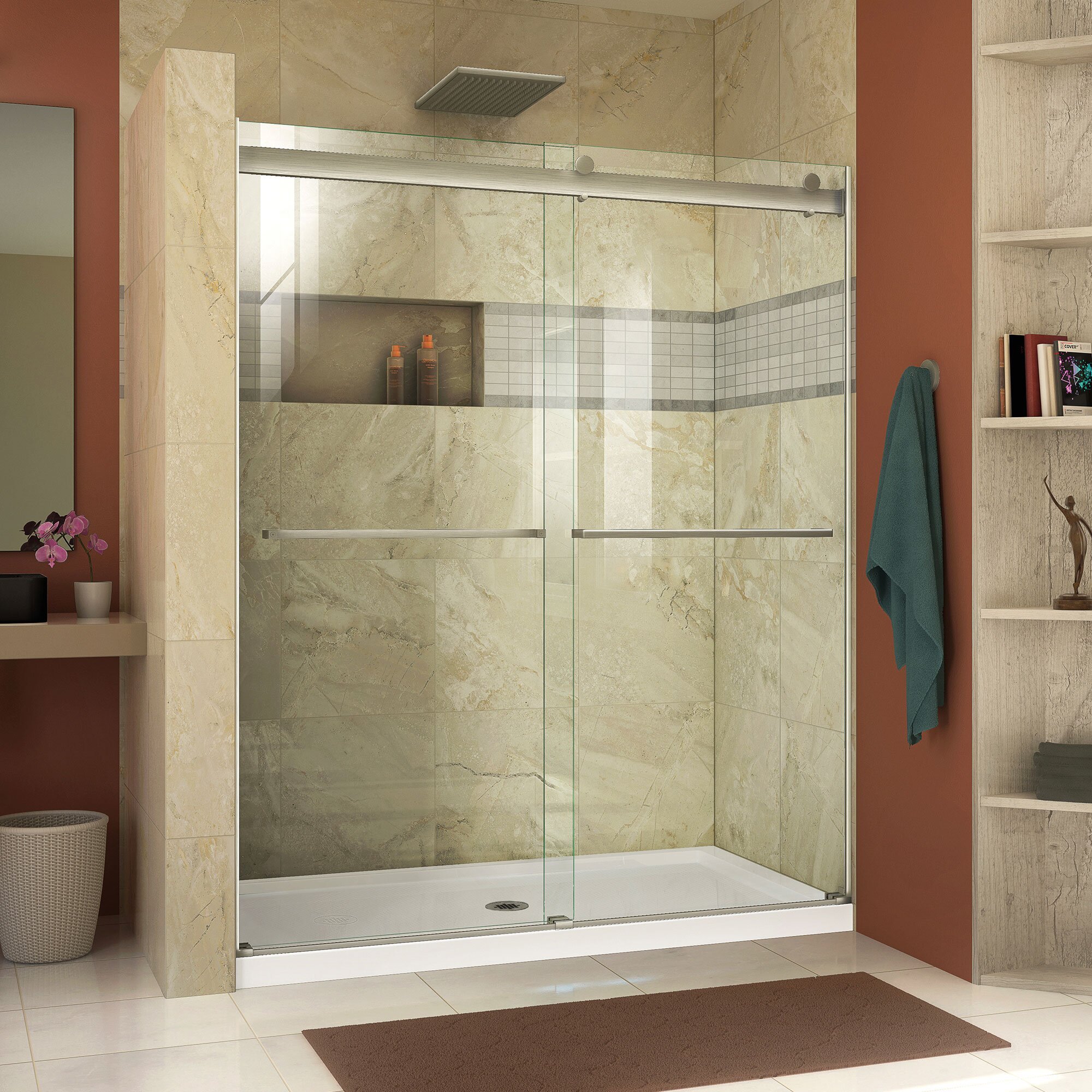 Wholesale Aluminum American Canada mat chrome finish Shower door kits Aluminum Profile factory directly