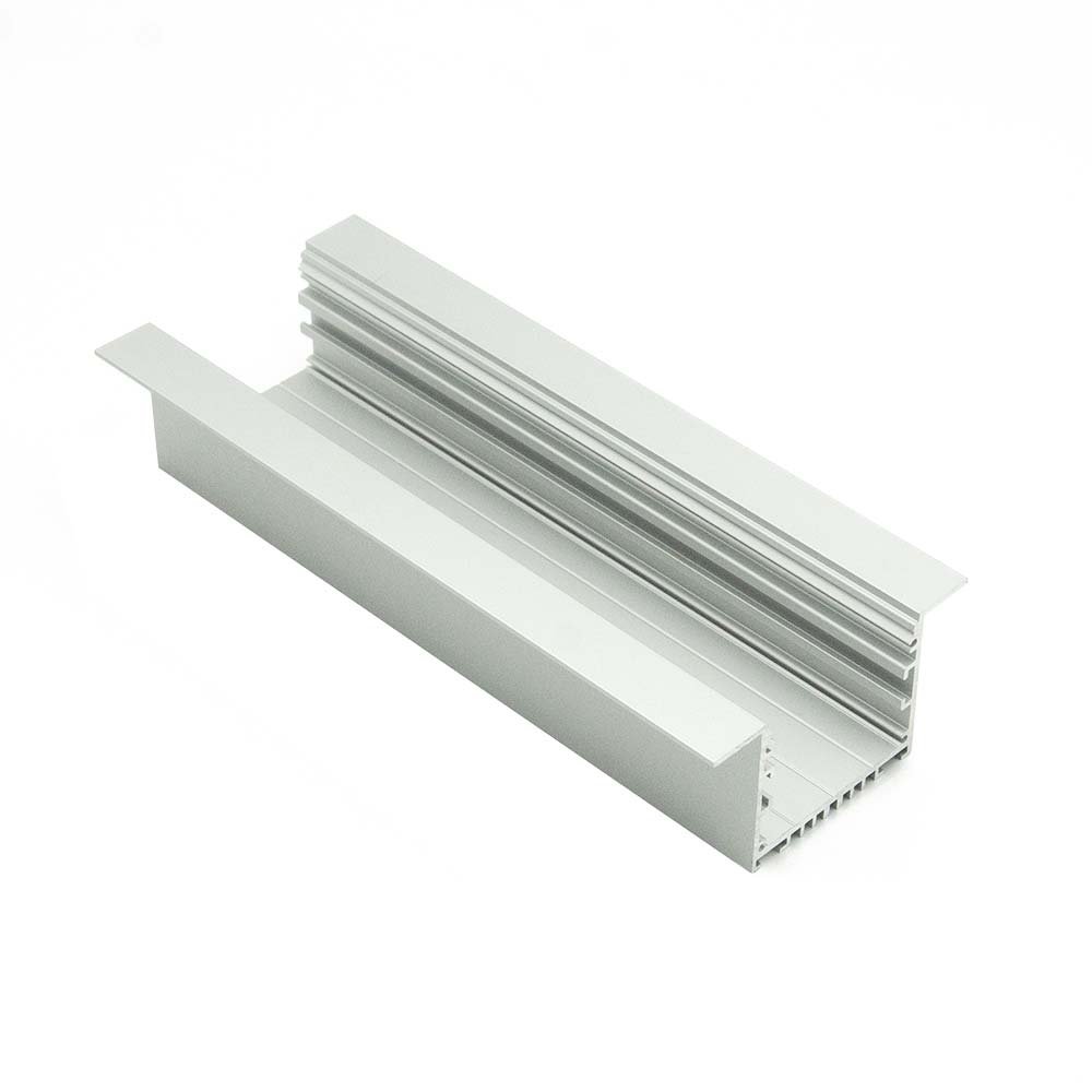 Aluminum recessed mounted extrusion wide aluminum channel profile with two wings for led strip lighting