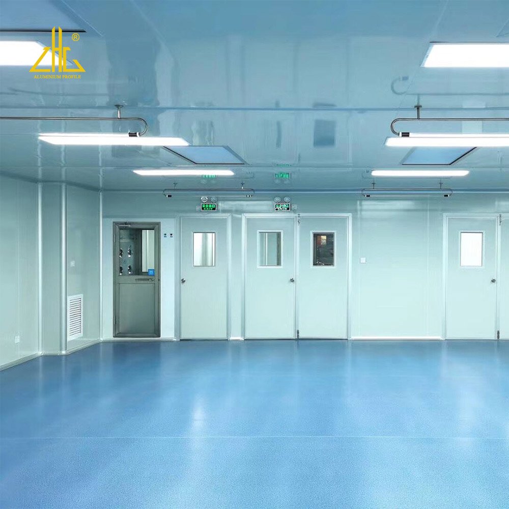 White anodized aluminum supplier clean room OEM supplies square rounded corners as connect aluminium profiles