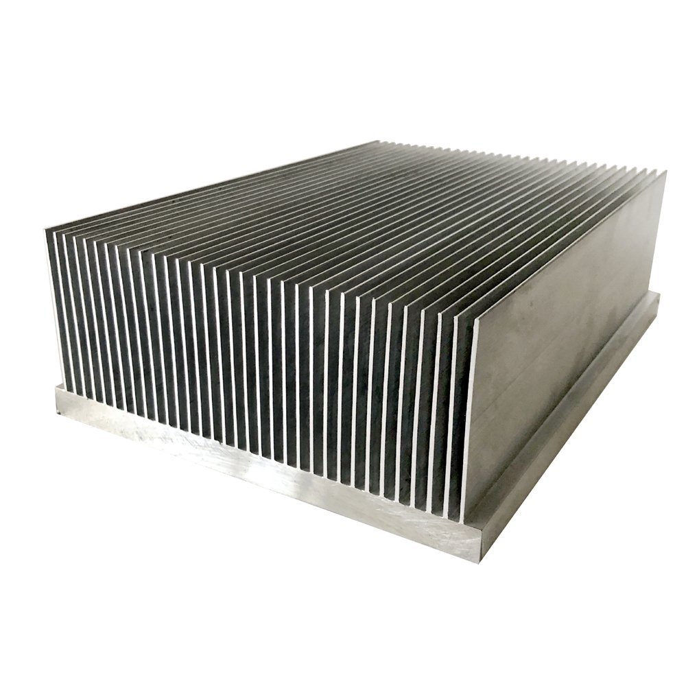 High Power Forced Air Cooling Aluminum Heat Sink 173(W)*74(H)*240(L)mm For Inverter IGBT Custom Extruded Heatsink Profile