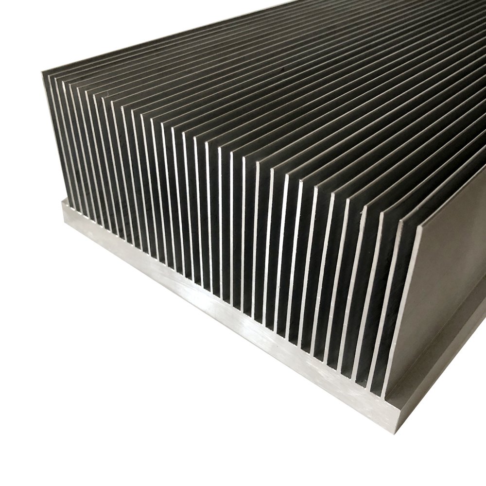 High Power Forced Air Cooling Aluminum Heat Sink 173(W)*74(H)*240(L)mm For Inverter IGBT Custom Extruded Heatsink Profile