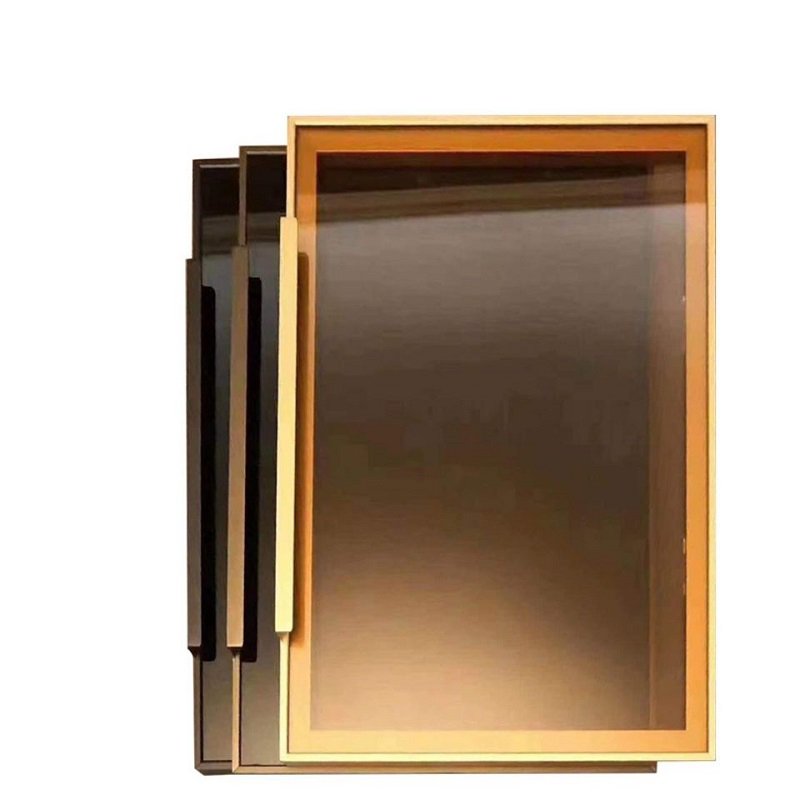 Wholesale Aluminum Sections White Powder Coat Wardrobe Cabinet Door Aluminium Profile