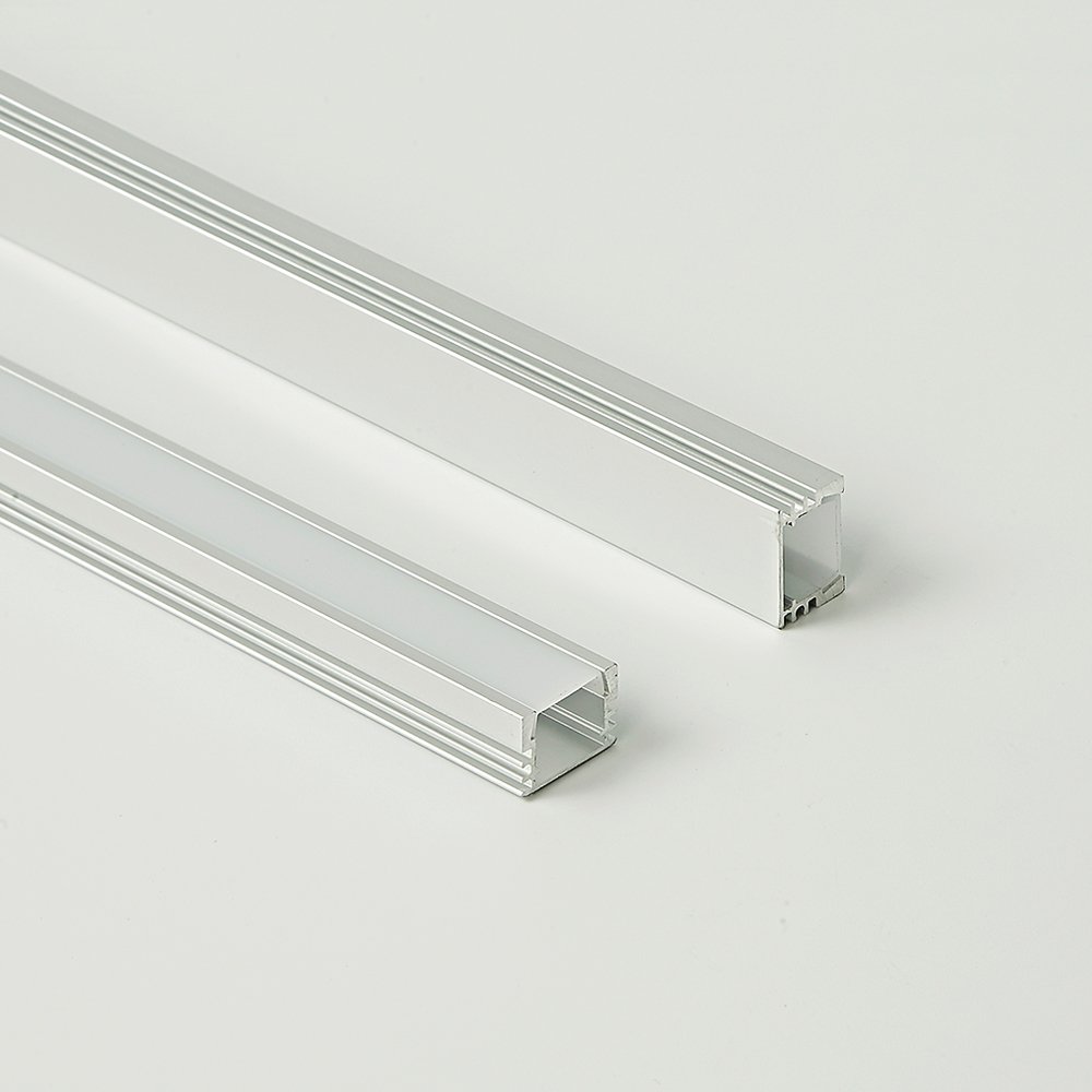 16x12mm U shape led aluminum strip With spots free led light aluminum profile for Surface mount Extruded aluminum profile