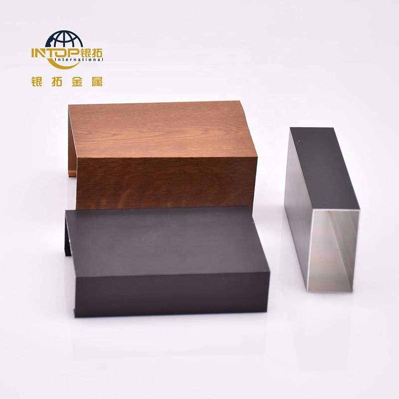 Extrusion Aluminum Profile Aluminum Cover Plate Profiles Wood Grain Window Aluminum Profile