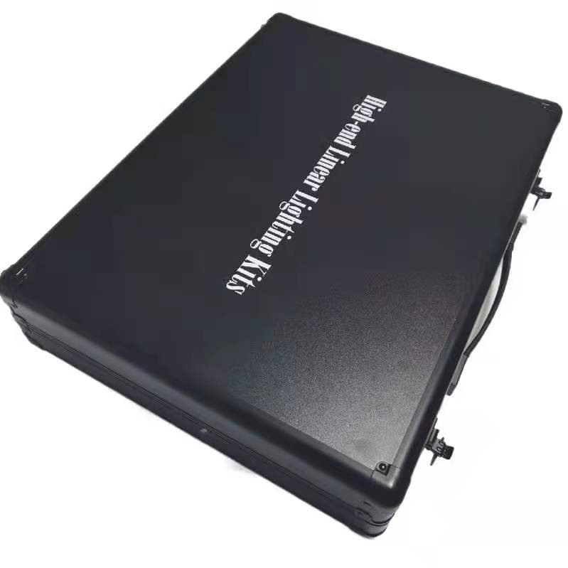 Aluminum extrusion sample suitcase for led strip aluminium profile and led channel custom sample box
