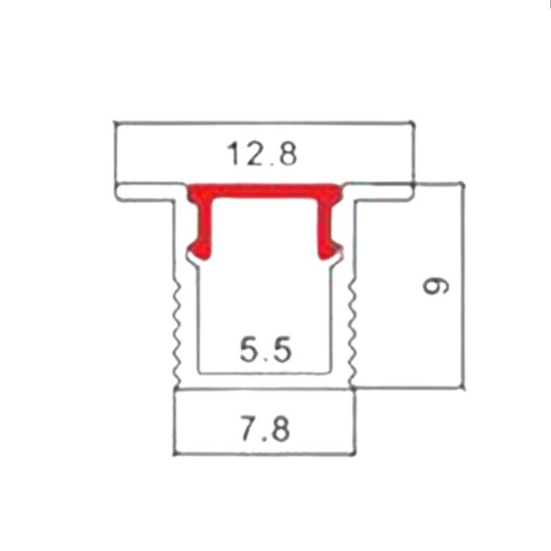 0809 bounded Led Strip Aluminum Profile LED Strip Aluminum Profile Line Light Cabinet Light Closet Light LED cabinet line lamp