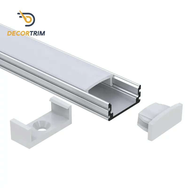 Prolink Metal Black LED Channel System Aluminum Extrusion Profile for Strip Tape Light Track Segments